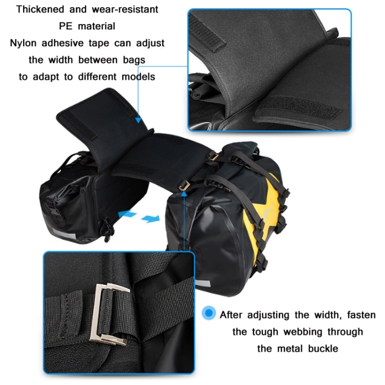 AFISHTOUR FM2021 Large Capacity Waterproof Motorcycle Rear Seat Bag, Color: Yellow - free shipping - PMC TechLife - Order now!