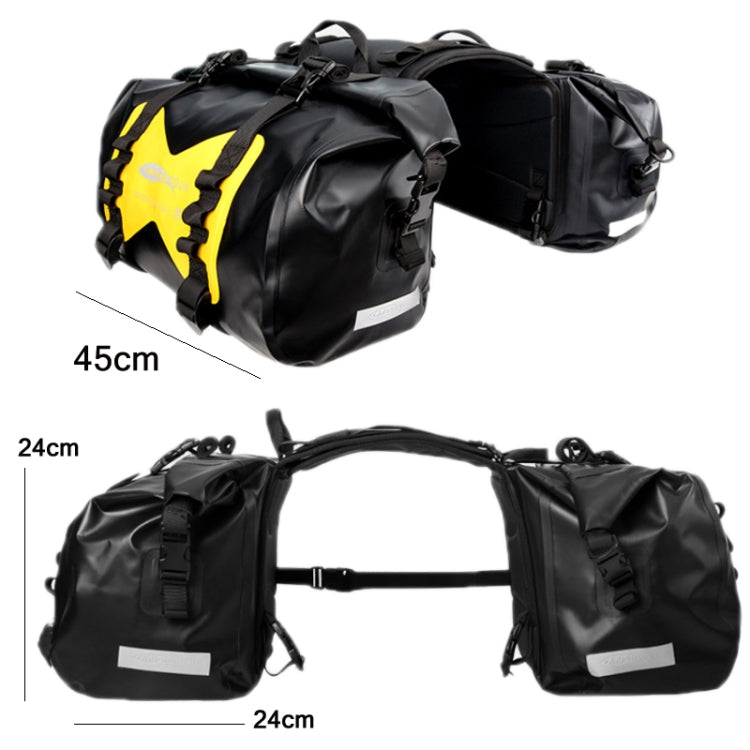 AFISHTOUR FM2021 Large Capacity Waterproof Motorcycle Rear Seat Bag, Color: Black - free shipping - PMC TechLife - Order now!
