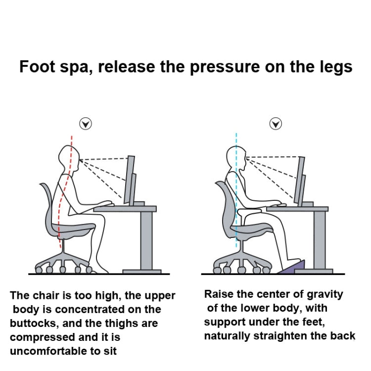 Office Computer Set Up Foot Stool Foot Massage Pedal(Black) - free shipping - PMC TechLife - Order now!