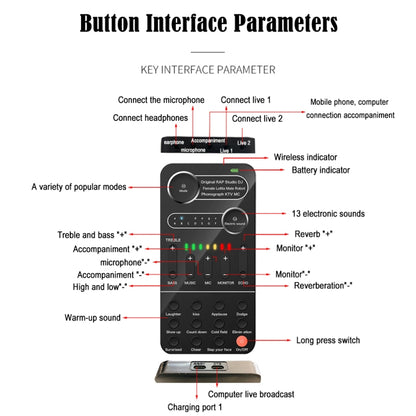 K9 Set Voice Changer Game Live Broadcast Mobile Computer Sound Card - Live Sound Effects Processors by PMC Jewellery | Online Shopping South Africa | PMC Jewellery | Buy Now Pay Later Mobicred