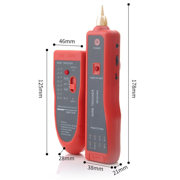 Wire Tracker Network Cable Detector RJ45 RJ11 Tester for Telephone Lines and LAN Cables - Lan Cable and Tools by PMC Jewellery | Online Shopping South Africa | PMC Jewellery | Buy Now Pay Later Mobicred