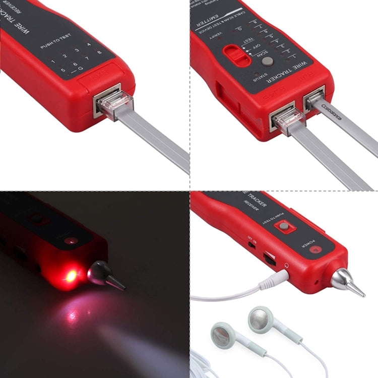 Wire Tracker Network Cable Detector RJ45 RJ11 Tester for Telephone Lines and LAN Cables - Lan Cable and Tools by PMC Jewellery | Online Shopping South Africa | PMC Jewellery | Buy Now Pay Later Mobicred