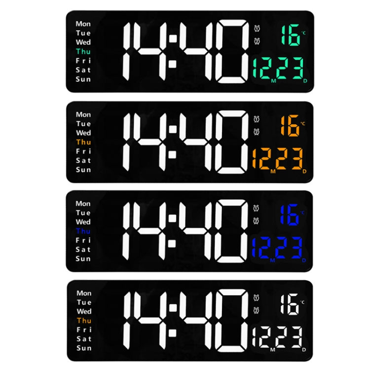 6626 Living Room Wall-Mounted Large Screen Display LED Digital Clock, Color: White Temperature - Wall Clock by PMC Jewellery | Online Shopping South Africa | PMC Jewellery