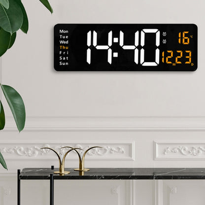 6626 Living Room Wall-Mounted Large Screen Display LED Digital Clock, Color: White Temperature - Wall Clock by PMC Jewellery | Online Shopping South Africa | PMC Jewellery