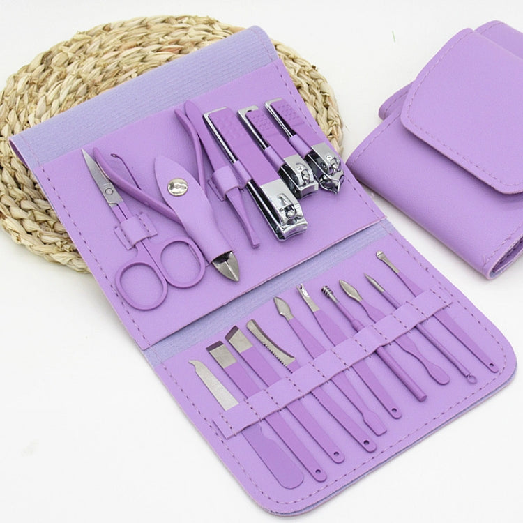 16 in 1 Purple Convenience Tools Cutting Nails - Nail Clipper by PMC Jewellery | Online Shopping South Africa | PMC Jewellery | Buy Now Pay Later Mobicred