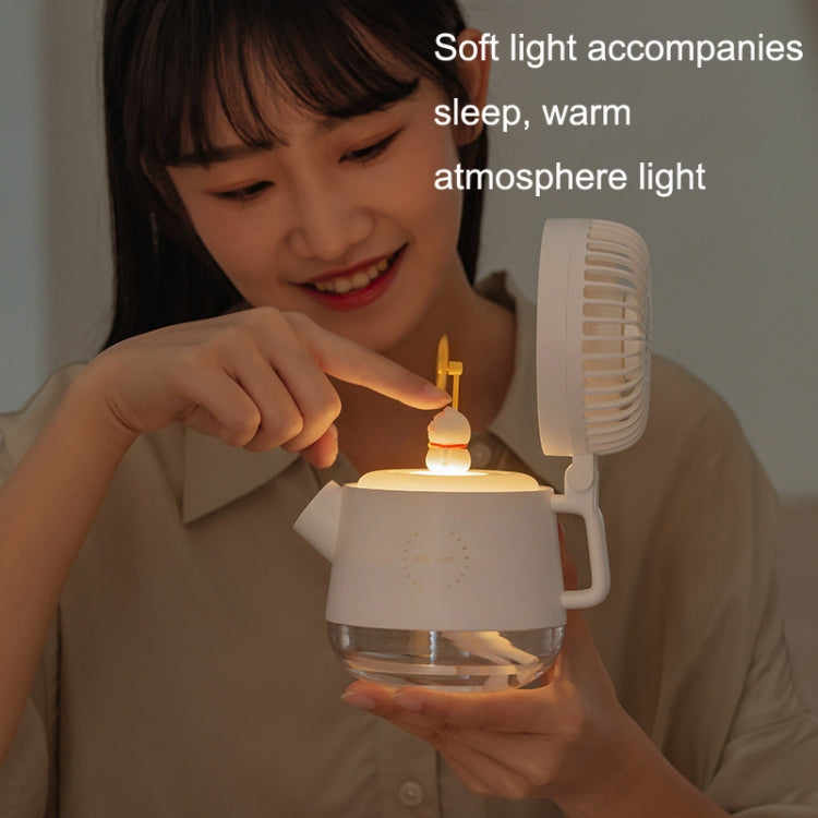 A04a USB Cute Pet Kettle Spray Desktop Fan(White Lucky Cat) - Electric Fans by PMC TechLife | Online Shopping South Africa | PMC TechLife | Buy Now Pay Later Mobicred
