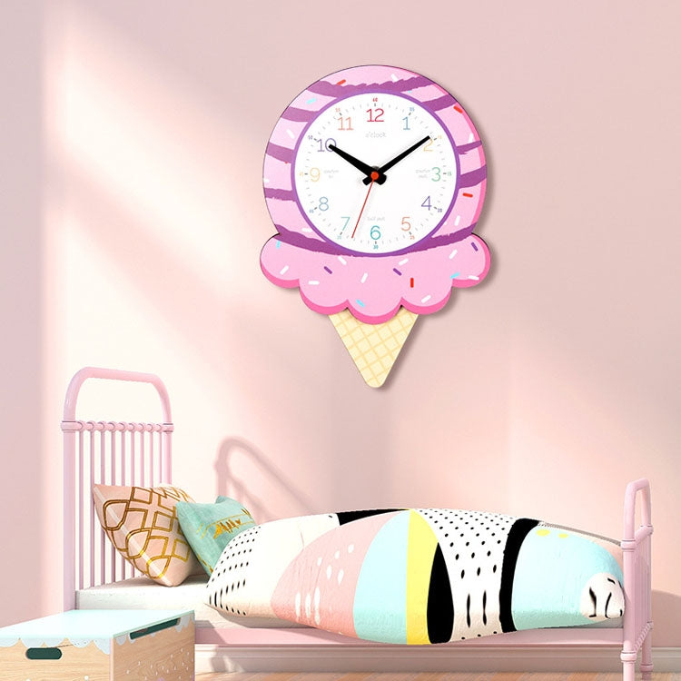 Cartoon Shake Wall Clock Children Room Decoration Wall Clock (Ice Cream) - free shipping - PMc TechLife - Order now!