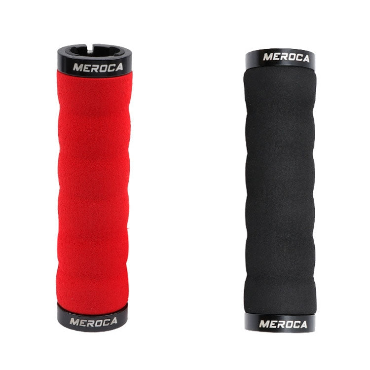 MEROCA Mountain Bike Anti-slip Shock Absorber Riding Grip Cover, Style: Bilateral Lock Sponge ME30 Red - Bicycle Grips by MEROCA | Online Shopping South Africa | PMc TechLife | Buy Now Pay Later Mobicred
