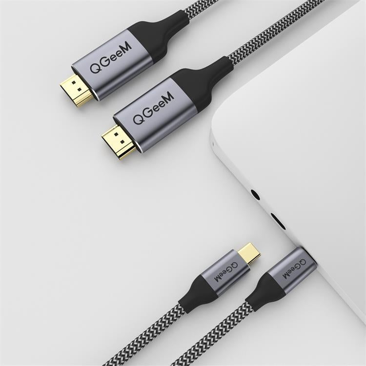 QGeeM QG-UA09 Type-C To HDMI Cable 1.2m - Cable by QGeeM | Online Shopping South Africa | PMC Jewellery | Buy Now Pay Later Mobicred