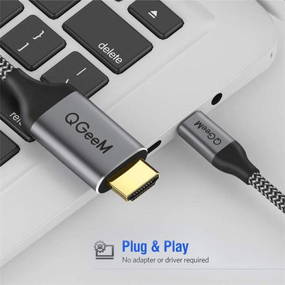 QGeeM QG-UA09 Type-C To HDMI Cable 1.8m - Cable by QGeeM | Online Shopping South Africa | PMC Jewellery | Buy Now Pay Later Mobicred