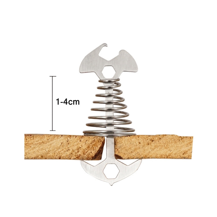5 PCS Multifunctional Outdoor Camping Fishbone Nail Spring Hook Wind Rope Buckle(Black) - Tents & Accessories by PMC TechLife | Online Shopping South Africa | PMC TechLife | Buy Now Pay Later Mobicred