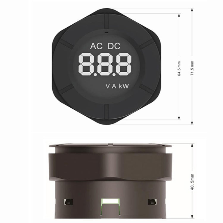 Peacefair PZEM-024A 100A Circular LCD AC Digital Ammeter, Specification: Open and Closed CT - Current & Voltage Tester by Peacefair | Online Shopping South Africa | PMC Jewellery | Buy Now Pay Later Mobicred