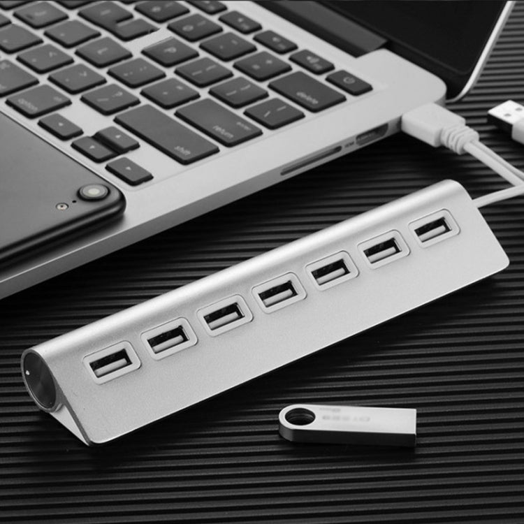 THL059 USB2.0 7 In 1 Aluminum Alloy HUB(7 Ports) - USB 2.0 HUB by PMC Jewellery | Online Shopping South Africa | PMC Jewellery | Buy Now Pay Later Mobicred