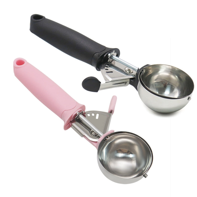 Stainless Steel Spring Ice Cream Scoop Fruit Scooper(Black) - Cutlery Sets by PMC Jewellery | Online Shopping South Africa | PMC Jewellery | Buy Now Pay Later Mobicred