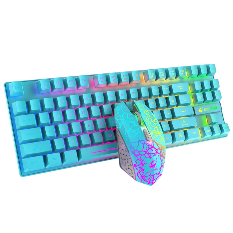 ZIYOU LANG T87 Gaming Luminous Wireless Keyboard and Mouse Set(Blue) - Wireless Keyboard by ZIYOU LANG | Online Shopping South Africa | PMC Jewellery | Buy Now Pay Later Mobicred