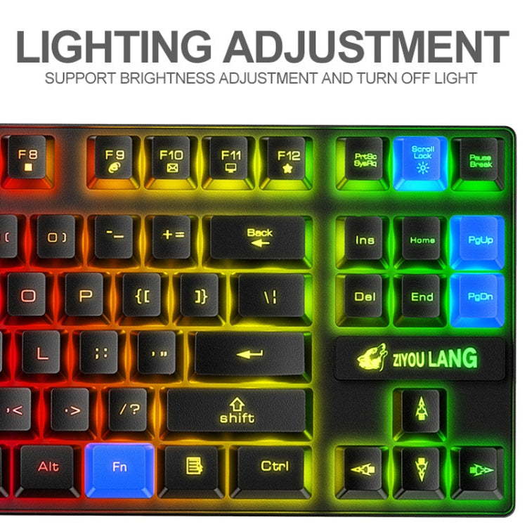 ZIYOU LANG T87 Gaming Luminous Wireless Keyboard and Mouse Set(White) - Wireless Keyboard by ZIYOU LANG | Online Shopping South Africa | PMC Jewellery | Buy Now Pay Later Mobicred