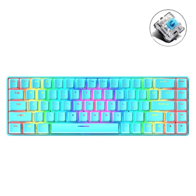 ZIYOU LANG T8 68 Keys RGB Luminous Gaming Mechanical Keyboard, Cable Length:1.6m(Blue Green Shaft) - Wired Keyboard by ZIYOU LANG | Online Shopping South Africa | PMC Jewellery | Buy Now Pay Later Mobicred