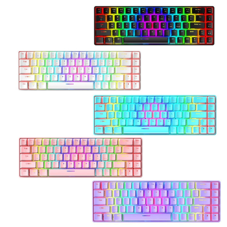 ZIYOU LANG T8 68 Keys RGB Luminous Gaming Mechanical Keyboard, Cable Length:1.6m(White Red Shaft) - Wired Keyboard by ZIYOU LANG | Online Shopping South Africa | PMC Jewellery | Buy Now Pay Later Mobicred