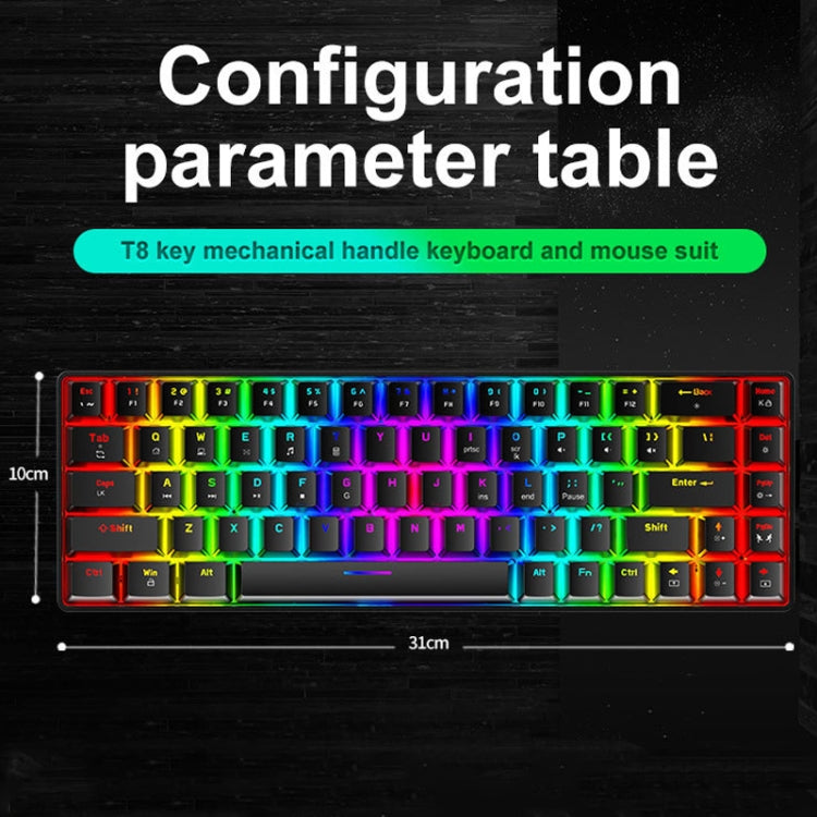 ZIYOU LANG T8 68 Keys RGB Luminous Gaming Mechanical Keyboard, Cable Length:1.6m(White Green Shaft) - free shipping - PMC Jewellery - Order now!
