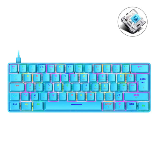 ZIYOU LANG T60 62-Key RGB Luminous Mechanical Wired Keyboard, Cable Length:1.5m(Blue Green Shaft) - Wired Keyboard by ZIYOU LANG | Online Shopping South Africa | PMC Jewellery | Buy Now Pay Later Mobicred