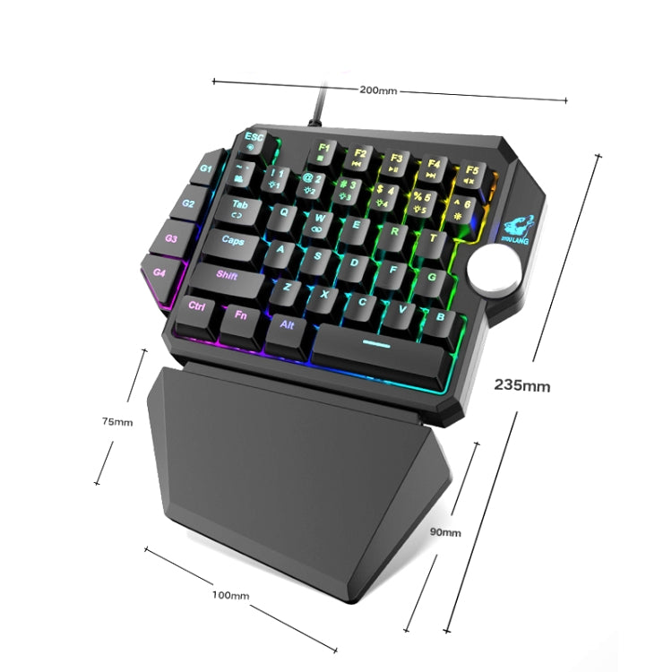 ZIYOU LANG K5 39 Keys RGB Mechanical Gaming Keyboard For PS4, Cable Length: 1.5m(Black Green Shaft) - Wireless Keyboard by ZIYOU LANG | Online Shopping South Africa | PMC Jewellery | Buy Now Pay Later Mobicred