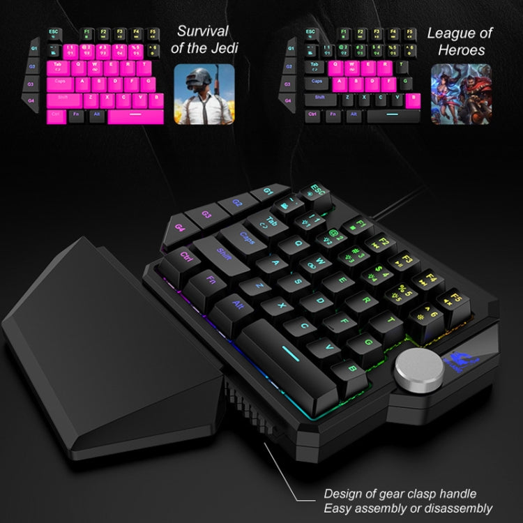 ZIYOU LANG K5 39 Keys RGB Mechanical Gaming Keyboard For PS4, Cable Length: 1.5m(Black Green Shaft) - Wireless Keyboard by ZIYOU LANG | Online Shopping South Africa | PMC Jewellery | Buy Now Pay Later Mobicred