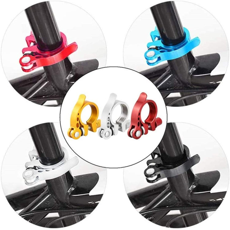 5 PCS Bicycle Accessories Quick Release Clip Road Bike Seatpost Clamp, Size: 28.6mm(Silver) - Pipe clamps by PMc TechLife | Online Shopping South Africa | PMc TechLife | Buy Now Pay Later Mobicred