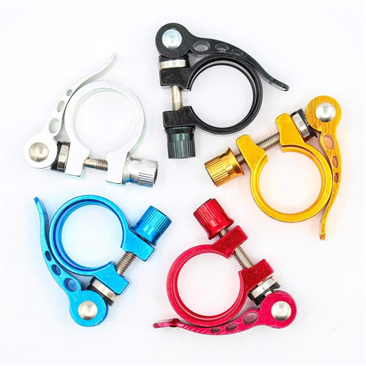 5 PCS Bicycle Accessories Quick Release Clip Road Bike Seatpost Clamp, Size: 34.9mm(Blue) - Pipe clamps by PMc TechLife | Online Shopping South Africa | PMc TechLife | Buy Now Pay Later Mobicred