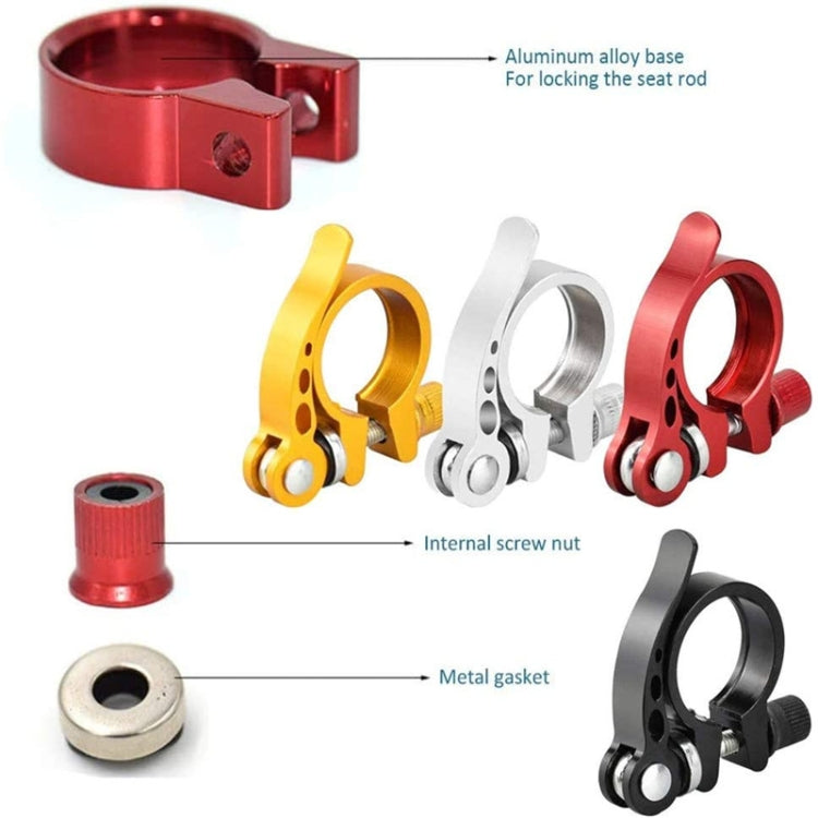 5 PCS Bicycle Accessories Quick Release Clip Road Bike Seatpost Clamp, Size: 34.9mm(Black) - Pipe clamps by PMc TechLife | Online Shopping South Africa | PMc TechLife | Buy Now Pay Later Mobicred