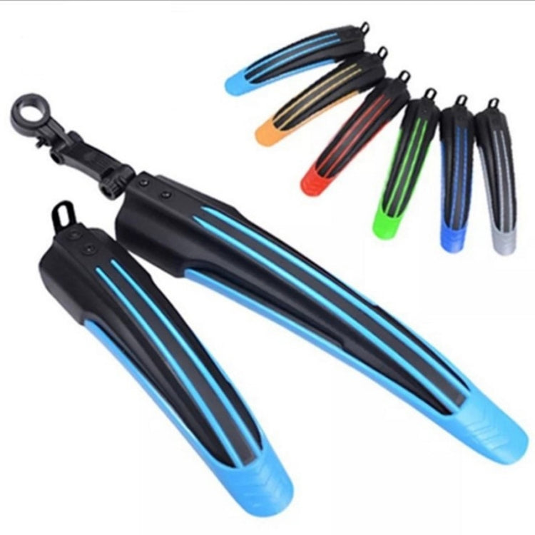 1 Set  Dual Color Bicycle Mudguard Mountain Bike Fenders Set(Black Green) - Mudguards by PMc TechLife | Online Shopping South Africa | PMc TechLife | Buy Now Pay Later Mobicred