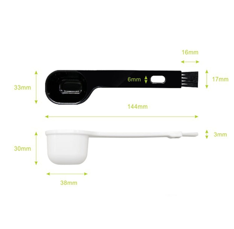 10 PCS Semi-automatic Coffee Machine Cleaning Brush Coffee Bean Spoon(Black) - free shipping - PMC TechLife - Order now!