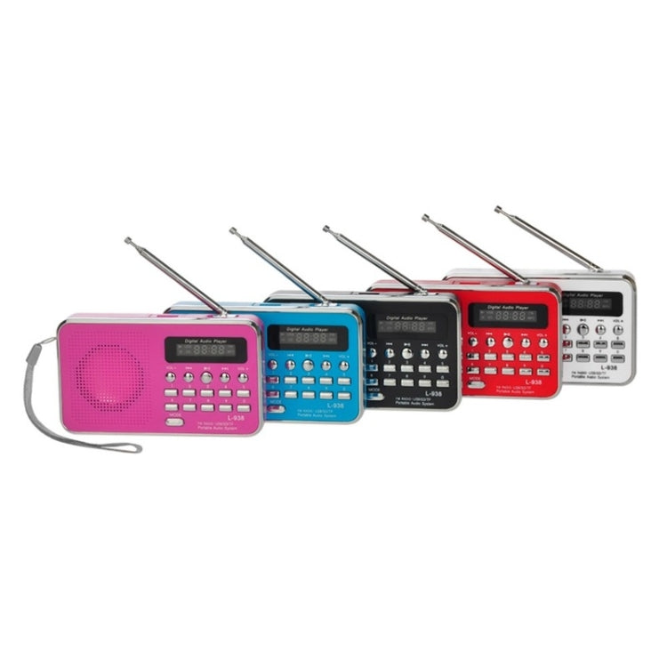 L-938  MP3 Audio Player FM Radio Support  SD MMC Card AUX-IN Earphone-out(Red) - Radio Player by PMC TechLife | Online Shopping South Africa | PMC TechLife | Buy Now Pay Later Mobicred