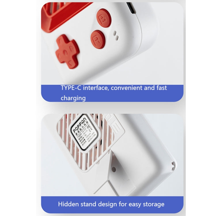 PROFAN XH008 USB Hanging Game Console Shape Fan with Bracket, Style: Basic Type (White) - free shipping - PMC Jewellery - Order now!