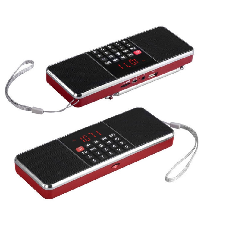 L-288FM Dual Speaker Radio MP3 Player Support TF Card/U Disk with LED Display(Red) - Radio Player by PMC TechLife | Online Shopping South Africa | PMC TechLife | Buy Now Pay Later Mobicred