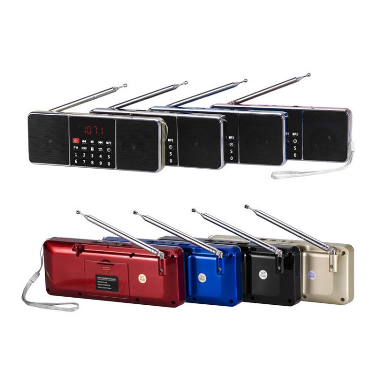 L-288AM  Bluetooth Dual Speaker Radio MP3 Player Support TF Card/U Disk with LED Display(Blue) - Radio Player by PMC TechLife | Online Shopping South Africa | PMC TechLife | Buy Now Pay Later Mobicred