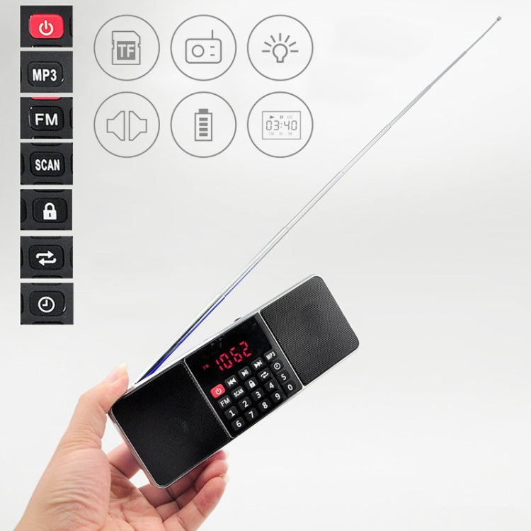 L-288AM  Bluetooth Dual Speaker Radio MP3 Player Support TF Card/U Disk with LED Display(Red) - Radio Player by PMC TechLife | Online Shopping South Africa | PMC TechLife | Buy Now Pay Later Mobicred