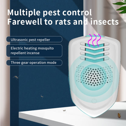 Pest Repeller Ultrasonic Mosquito Repeller Incense Heating Plug-In Mouse Repeller EU Plug( White) - Repellents by PMC Jewellery | Online Shopping South Africa | PMC Jewellery | Buy Now Pay Later Mobicred