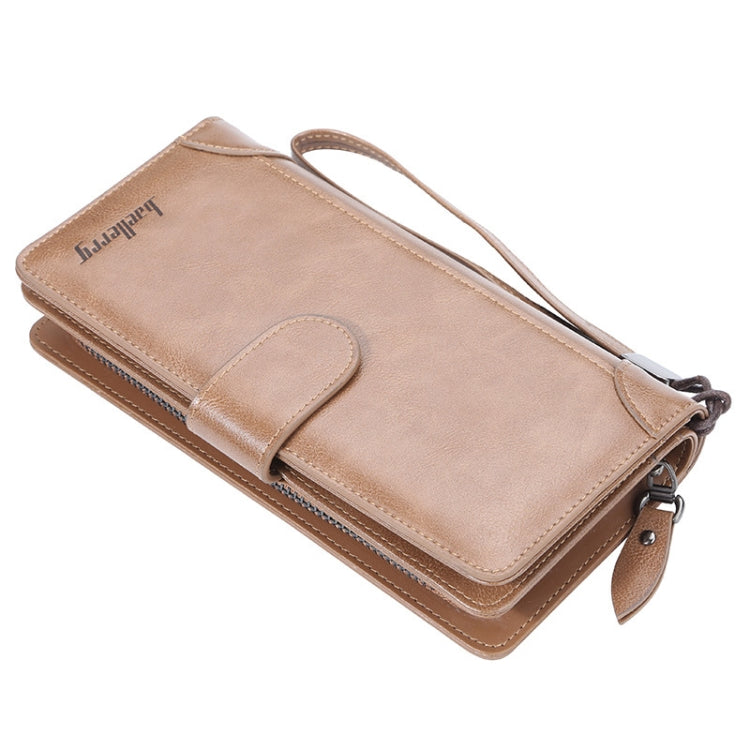 Baellerry S6701 Men Wallet Business Multi-card Mid-length Clutch Buckle Zipper Coin Purse(Brown) - Wallets by Baellerry | Online Shopping South Africa | PMC Jewellery