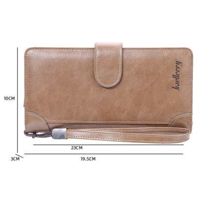 Baellerry S6701 Men Wallet Business Multi-card Mid-length Clutch Buckle Zipper Coin Purse(Brown) - Wallets by Baellerry | Online Shopping South Africa | PMC Jewellery