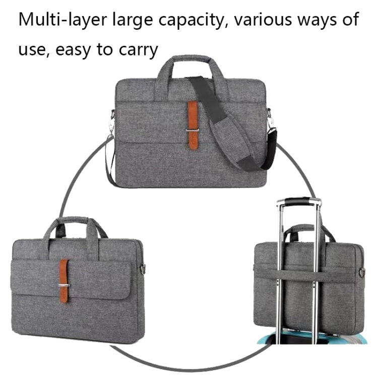 Multifunctional Wear-resistant Shoulder Handheld Laptop Bag, Size: 13 - 13.3 inch(Gray) - 13.3 inch by PMC Jewellery | Online Shopping South Africa | PMC Jewellery | Buy Now Pay Later Mobicred