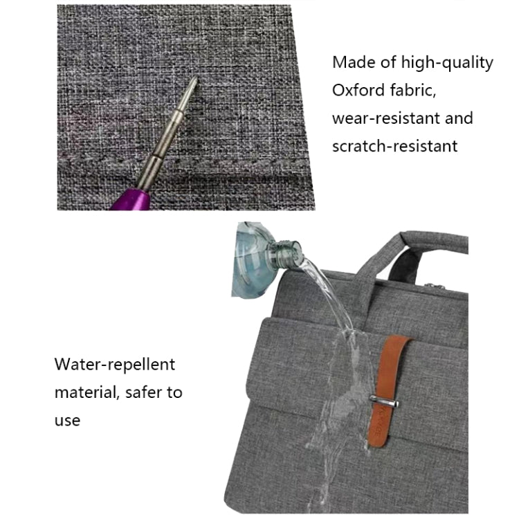 Multifunctional Wear-resistant Shoulder Handheld Laptop Bag, Size: 15 - 15.6 inch(Gray) - free shipping - PMC Jewellery - Order now!