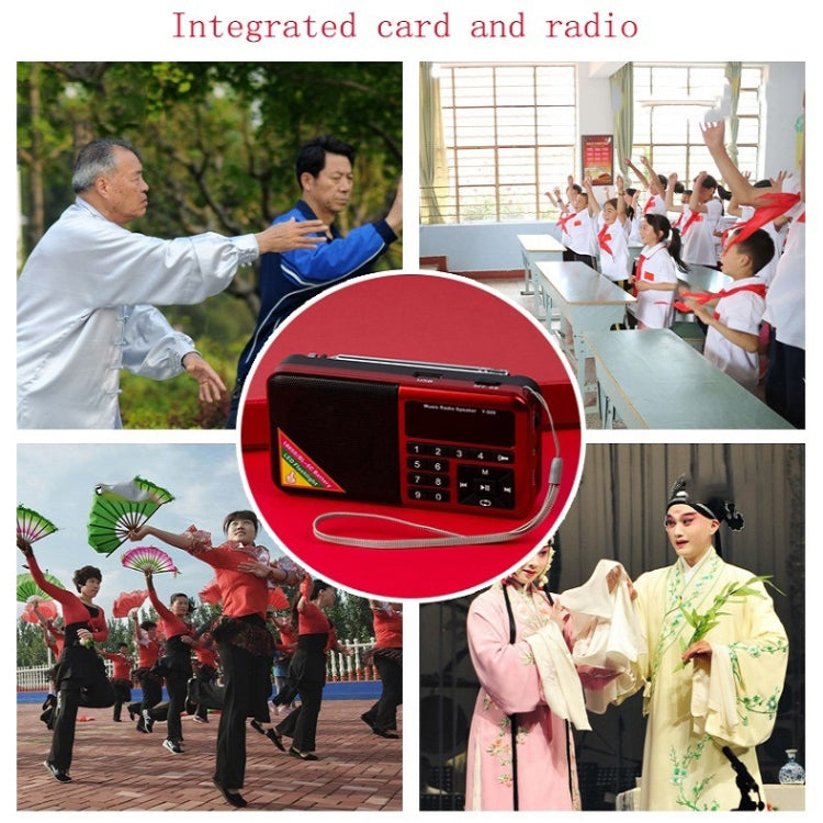 Bluetooth Card Radio Digital FM Player, Specifications: Y-509FM (No Solar Panel)(Blue) - Radio Player by PMC TechLife | Online Shopping South Africa | PMC TechLife | Buy Now Pay Later Mobicred