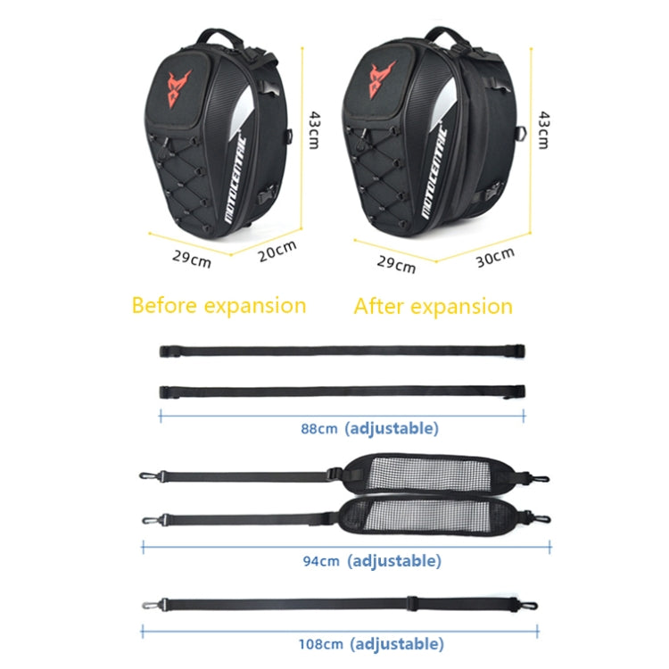 MOTOCENTRIC 11-MC-0102 Motorcycle Rear Seat Helmet Bag(Gray) - free shipping - PMC TechLife - Order now!