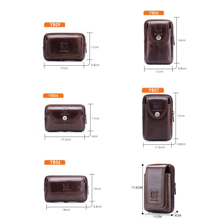 BULL CAPTAIN  Leather Multifunctional Waist Bag For Men(Brown-09) - Wallets by BULL CAPTAIN | Online Shopping South Africa | PMC TechLife | Buy Now Pay Later Mobicred