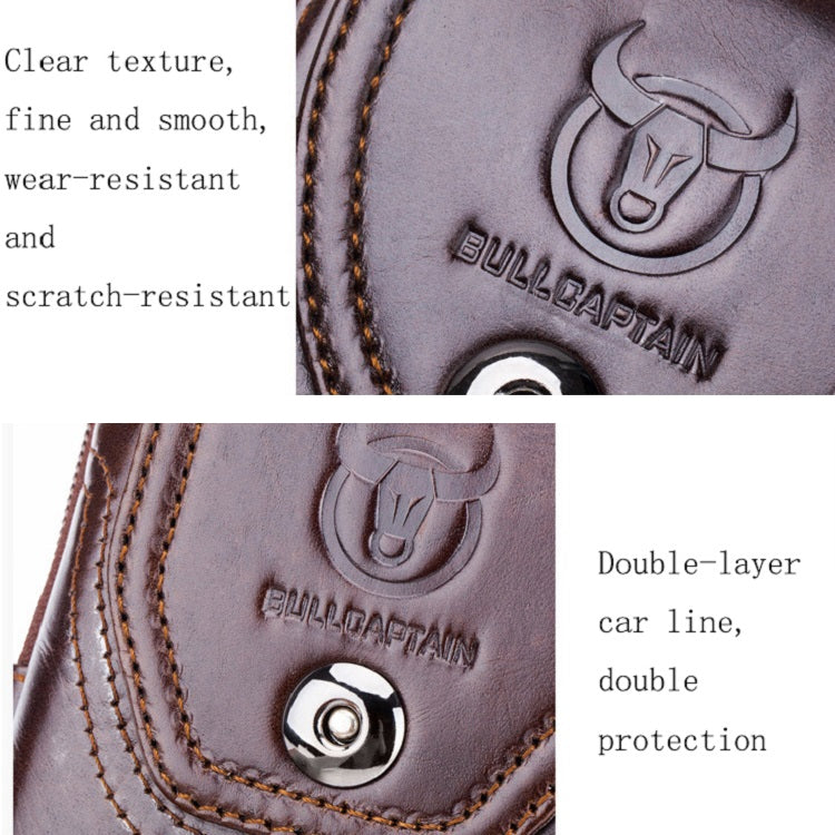 BULL CAPTAIN  Leather Multifunctional Waist Bag For Men(Black-08) - free shipping - PMC TechLife - Order now!