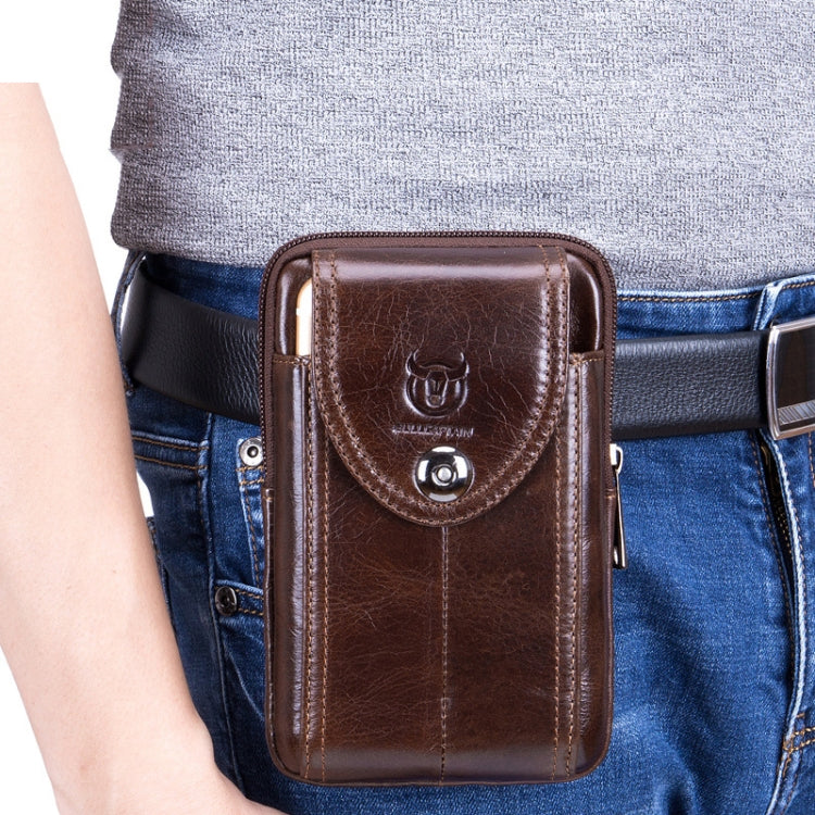 BULL CAPTAIN  Leather Multifunctional Waist Bag For Men(Brown-09) - Wallets by BULL CAPTAIN | Online Shopping South Africa | PMC TechLife | Buy Now Pay Later Mobicred