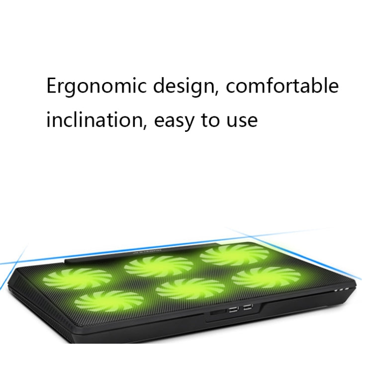 NUOXI H8 Metal Mesh Laptop Cooling Base(Black) - free shipping - PMC Jewellery - Order now!