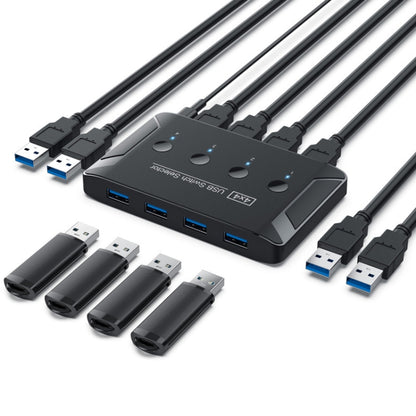 T29 USB3.0 Automatic 4 In 4 Out Switcher HUB Printer Sharing - USB 3.0 HUB by PMC Jewellery | Online Shopping South Africa | PMC Jewellery | Buy Now Pay Later Mobicred