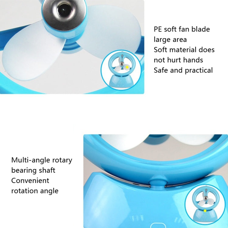 Mini USB Rechargeable Spray Fan Student Dormitory Office Desktop Mute Fan(Glossy White) - free shipping - PMC TechLife - Order now!