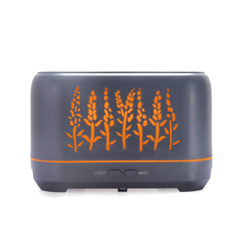 YX-1690 Wood Grain Aroma Diffuser Hollow Flame Humidifier(Black) - free shipping - PMC TechLife - Order now!